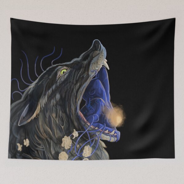 Item preview, Wolf Woman Blue People, Painting designed and sold by AK-Hevonen.