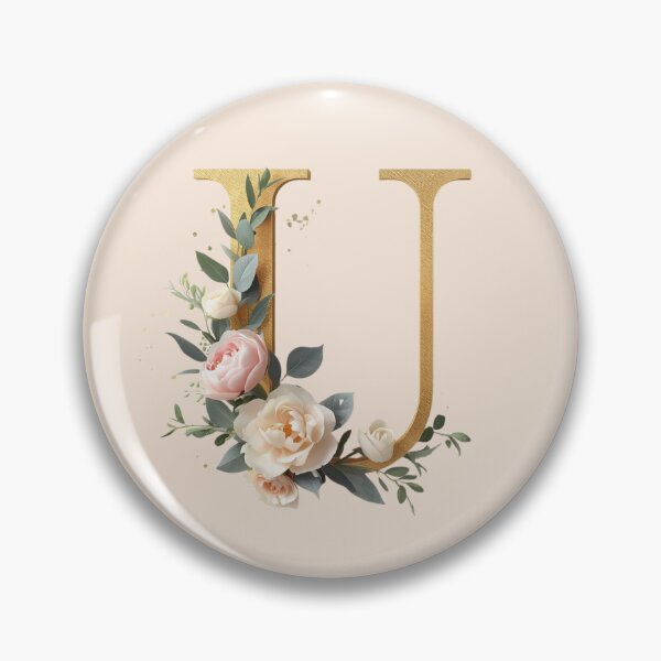 Item preview, Floral Gold Letter U Monogram – Coquette Christian Wall Art, Elegant Blush Rose Initial Print, Faith-Inspired Feminine Gift designed and sold by AmenAlways.