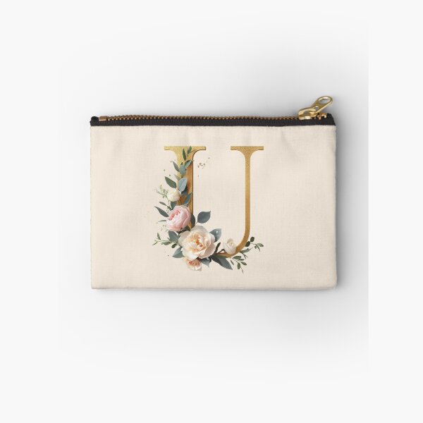 Item preview, Floral Gold Letter U Monogram – Coquette Christian Wall Art, Elegant Blush Rose Initial Print, Faith-Inspired Feminine Gift designed and sold by AmenAlways.