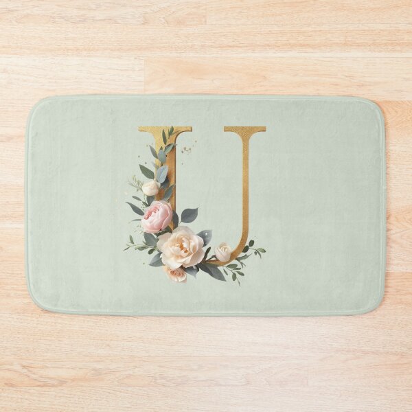 Item preview, Floral Gold Letter U Monogram – Coquette Christian Wall Art, Elegant Blush Rose Initial Print, Faith-Inspired Feminine Gift designed and sold by AmenAlways.