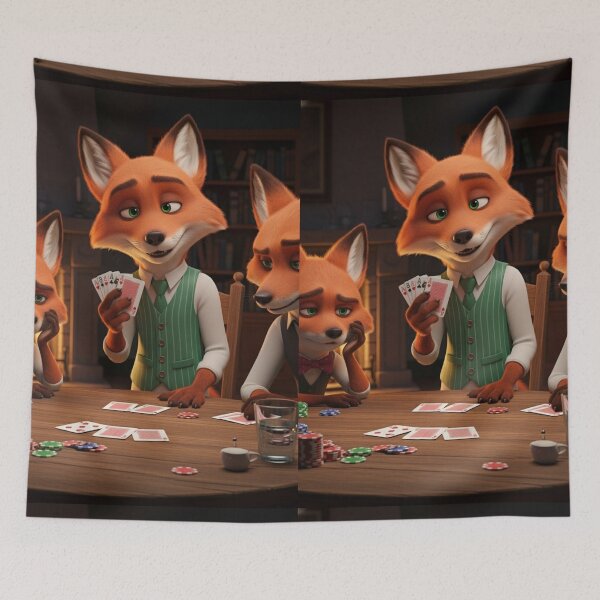 Item preview, The Fox's Winning Hand designed and sold by FoxVibes.
