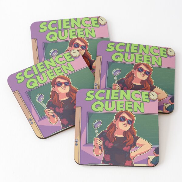 Item preview, Science Queen – Funny Classroom Cartoon Illustration designed and sold by From Cyryl with Love.