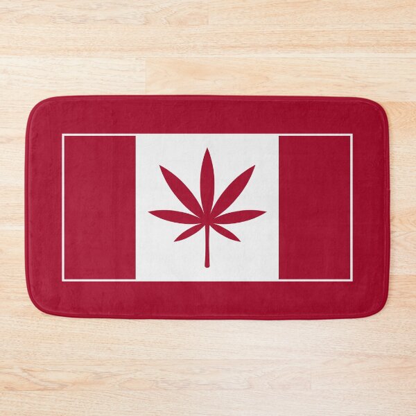 Item preview, Canada Weed Flag (Cannabis / Marijuana / Hemp / White) designed and sold by MrFaulbaum.