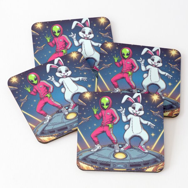 Item preview, white rabbit and alien rap loving designed and sold by Dogandesighn.