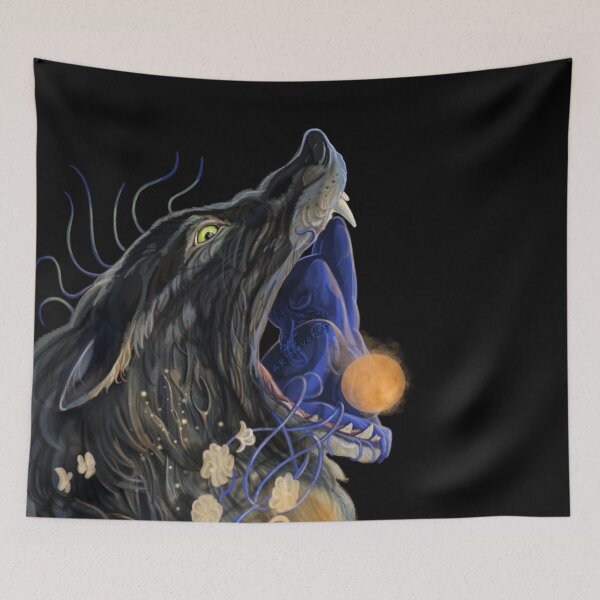 Item preview, Wolf Woman Blue People, Painting designed and sold by AK-Hevonen.