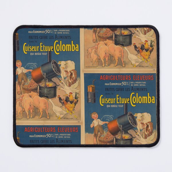 Item preview, Vintage French Farm Advertisement Poster | Colomba Cooking Stove | Early 20th Century Art | Bold Colors & Typography designed and sold by artofuniverse.