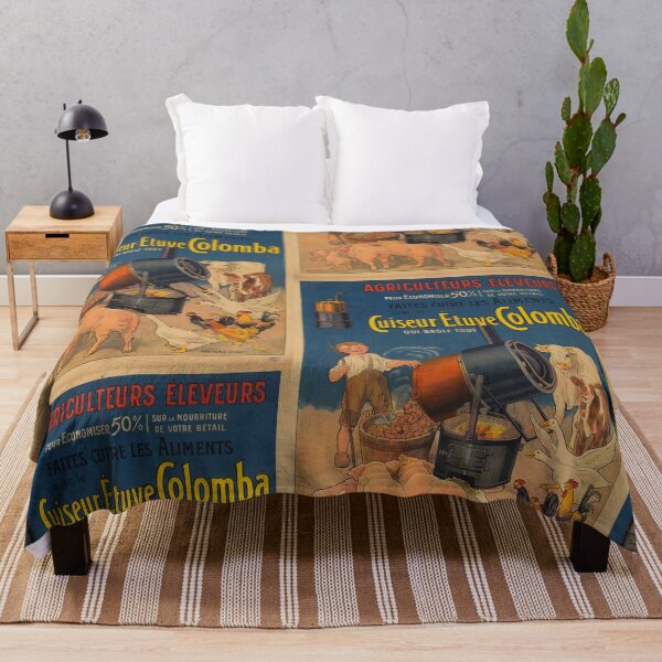 Item preview, Vintage French Farm Advertisement Poster | Colomba Cooking Stove | Early 20th Century Art | Bold Colors & Typography designed and sold by artofuniverse.