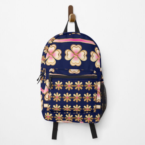Item preview, Elegant Pink and Gold Floral Pattern on Navy Blue designed and sold by HopeAndHustle.
