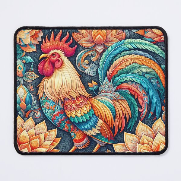 Item preview, Thai Flower Patterns Meet the Rooster’s Grace designed and sold by Vanich-Panich.