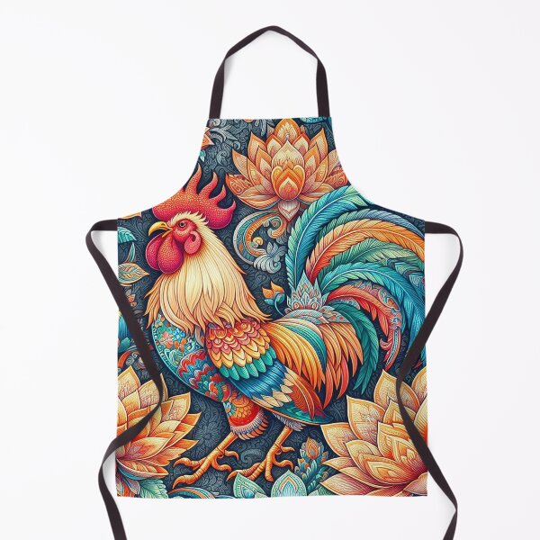 Item preview, Thai Flower Patterns Meet the Rooster’s Grace   designed and sold by Vanich-Panich.