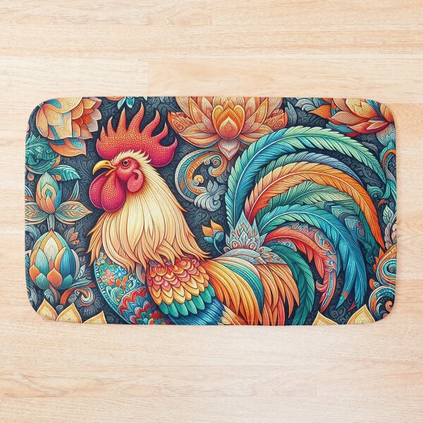 Item preview, Thai Flower Patterns Meet the Rooster’s Grace   designed and sold by Vanich-Panich.