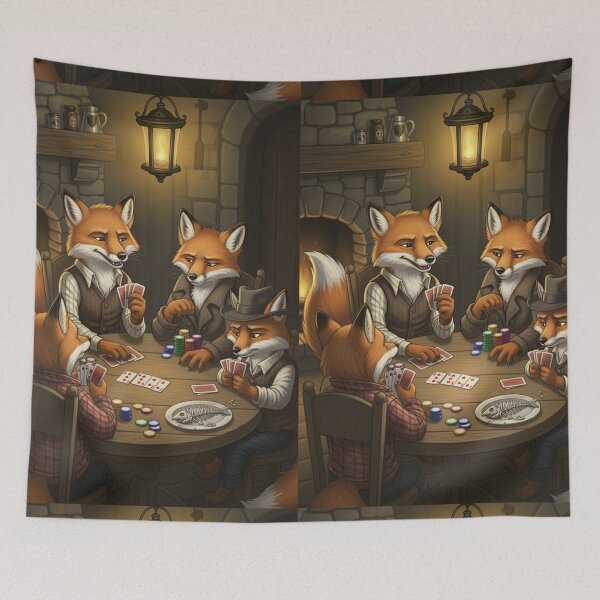 Item preview, Foxes' Poker Night designed and sold by FoxVibes.