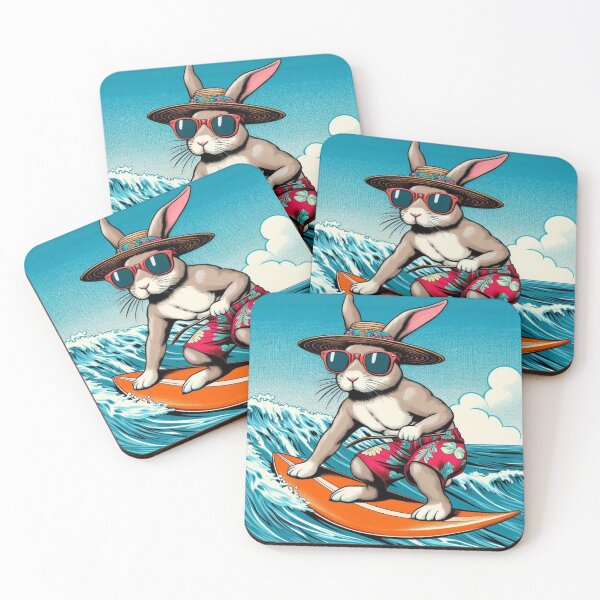 Item preview, Cute bunny surfing in the sea designed and sold by Dogandesighn.