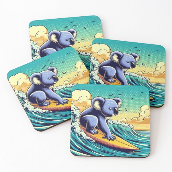 Item preview, Cute koala surfing in the sea designed and sold by Dogandesighn.