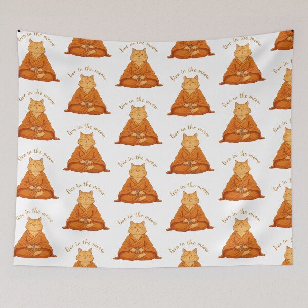 Item preview, Live in the Meow - Funny Cat Wisdom designed and sold by Divine Ease.
