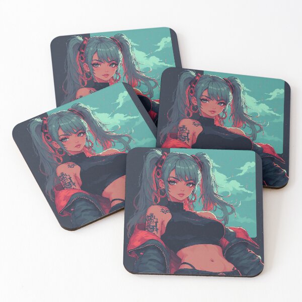 Item preview, Retro Art Blue Hair Girl From Cyberpunk Beautiful designed and sold by pexoboy.
