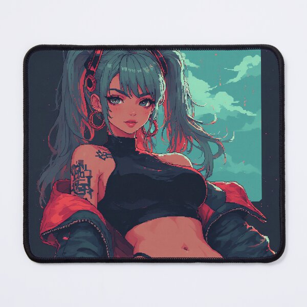 Item preview, Retro Art Blue Hair Girl From Cyberpunk Beautiful designed and sold by pexoboy.