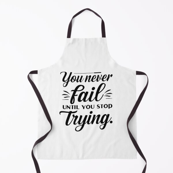 Item preview, High-contrast black and white SVG “You never fail until you stop trying”, growth mindset poster for gym, office, dorm; perfect for t-shirts and mugs designed and sold by AlwaysHome.