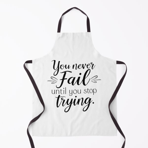 Item preview, High-contrast black and white SVG “You never fail until you stop trying”, growth mindset poster for gym, office, dorm; perfect for t-shirts and mugs designed and sold by AlwaysHome.