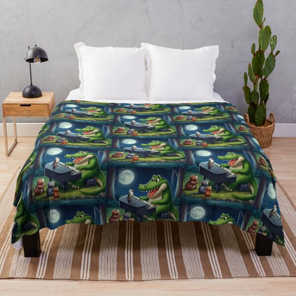 Item preview, cute crocodile playing piano in the forest designed and sold by Dogandesighn.