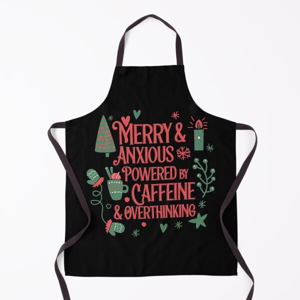 Item preview, Merry & Anxious Christmas – Funny Holiday Anxiety Design for Coffee Lovers & Overthinkers designed and sold by imaniko.
