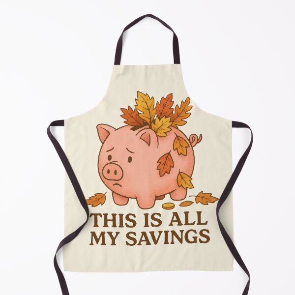 Item preview, This Is All My Savings – Funny Autumn Piggy Bank Design designed and sold by Ombrya.