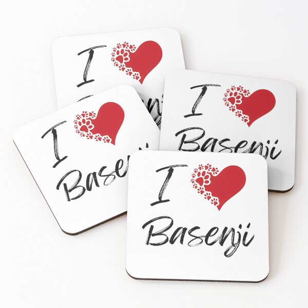 Item preview, I Love Basenji T-Shirt - Basenji Paw Print Heart Design Tee - Cute Dog Lover Gift designed and sold by jinaru3.
