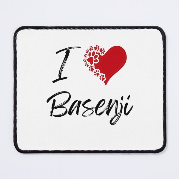 Item preview, I Love Basenji T-Shirt - Basenji Paw Print Heart Design Tee - Cute Dog Lover Gift designed and sold by jinaru3.