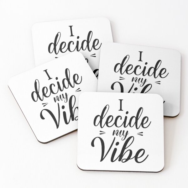 Item preview, Chic monochrome SVG “I decide my vibe”, modern script + sans, self-love affirmation for social graphics, apparel, sticker packs, and boho decor designed and sold by AlwaysHome.