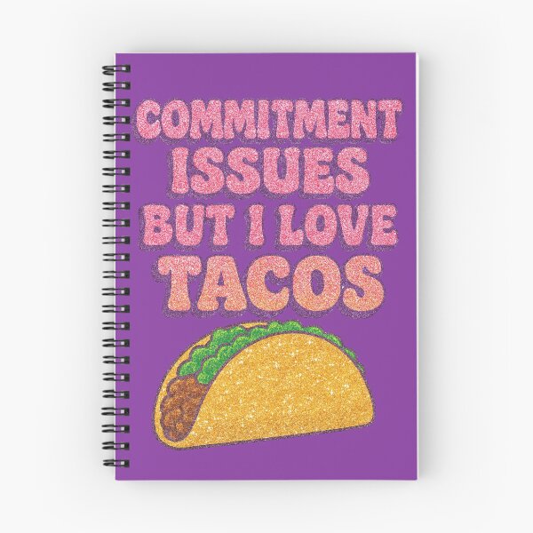 Item preview, Commitment Issues But I Love Tacos Puffy Glitter 90s Slogan Sticker designed and sold by Searching ideas.