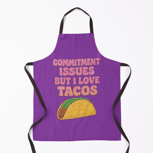 Item preview, Commitment Issues But I Love Tacos Puffy Glitter 90s Slogan Sticker designed and sold by Searching ideas.