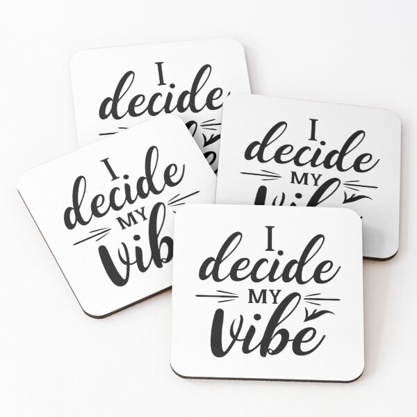 Item preview, Chic monochrome SVG “I decide my vibe”, modern script + sans, self-love affirmation for social graphics, apparel, sticker packs, and boho decor designed and sold by AlwaysHome.