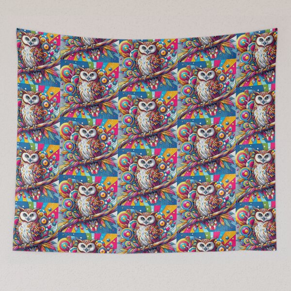 Item preview, pop art style owl designed and sold by Dogandesighn.