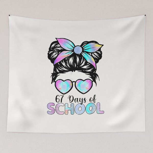 Item preview, Funny 67 Days Of School Cute Girl Six Seven Messy Bun 6 7 designed and sold by diyoor.