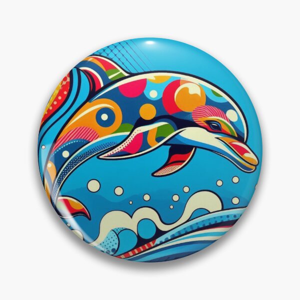 Item preview, cute colorful dolphin designed and sold by Dogandesighn.