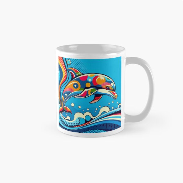 Item preview, cute colorful dolphin designed and sold by Dogandesighn.