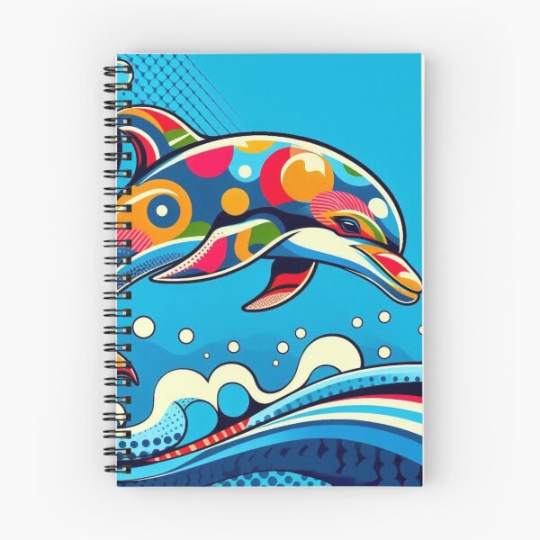 Item preview, cute colorful dolphin designed and sold by Dogandesighn.