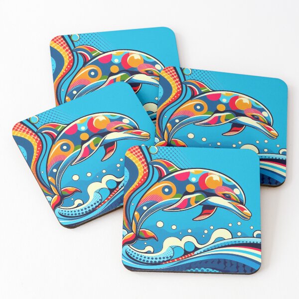 Item preview, cute colorful dolphin designed and sold by Dogandesighn.