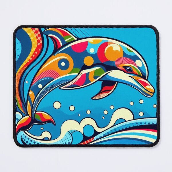 Item preview, cute colorful dolphin designed and sold by Dogandesighn.