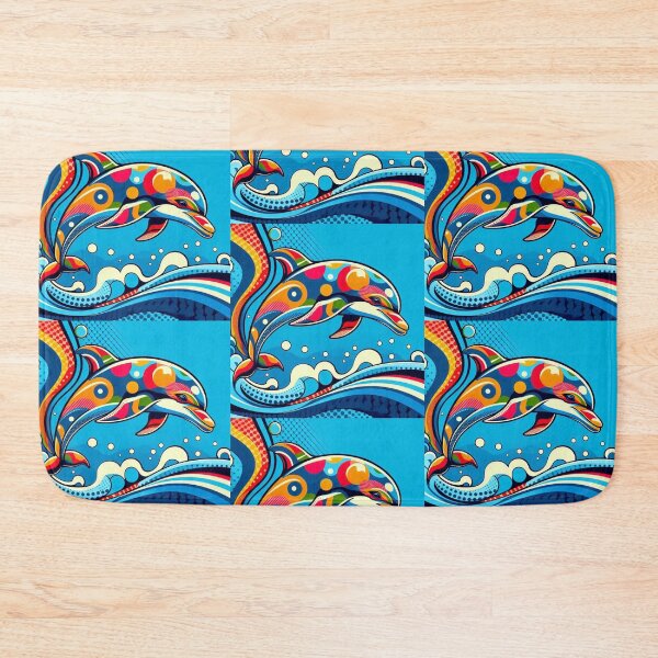 Item preview, cute colorful dolphin designed and sold by Dogandesighn.