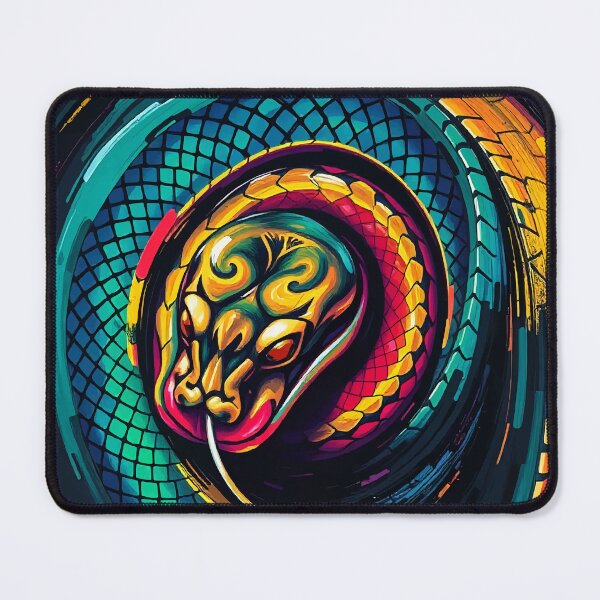 Item preview, Neon Serpent – Hypnotic Color Swirl designed and sold by WildlifeInc.