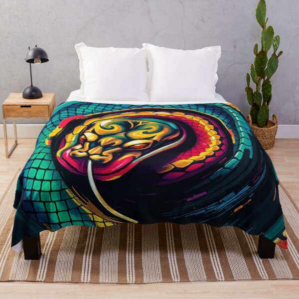 Item preview, Neon Serpent – Hypnotic Color Swirl designed and sold by WildlifeInc.