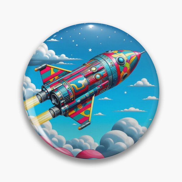 Item preview, decorative colorful  rocket designed and sold by Dogandesighn.