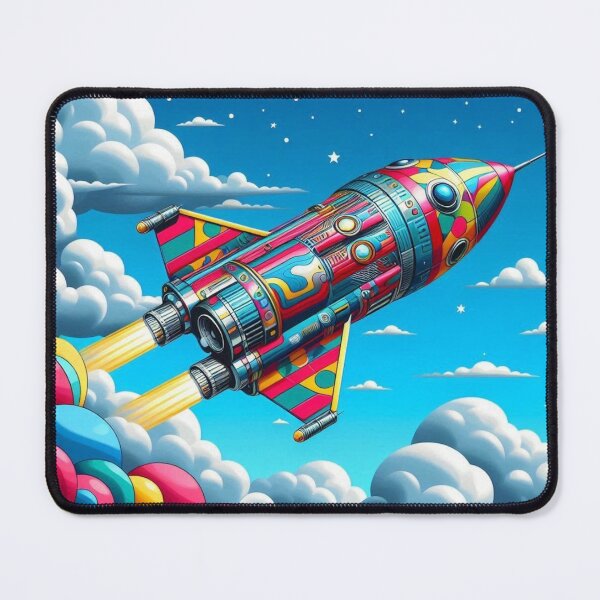 Item preview, decorative colorful rocket designed and sold by Dogandesighn.