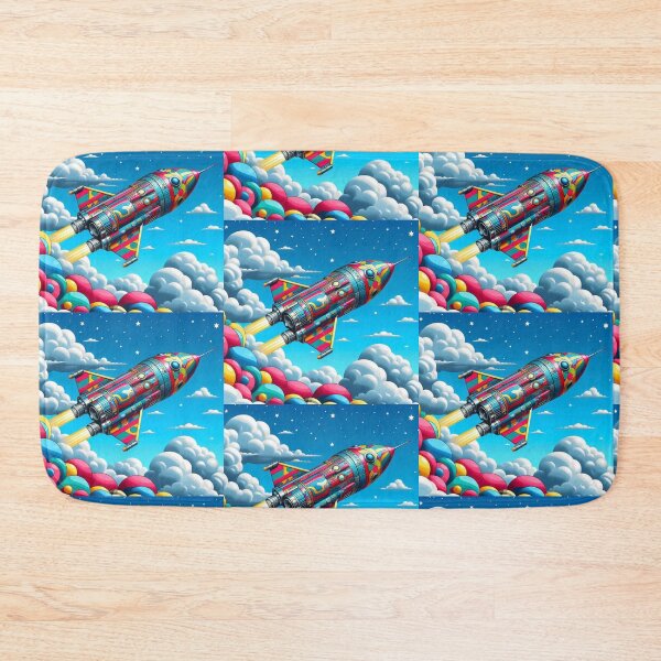 Item preview, decorative colorful  rocket designed and sold by Dogandesighn.