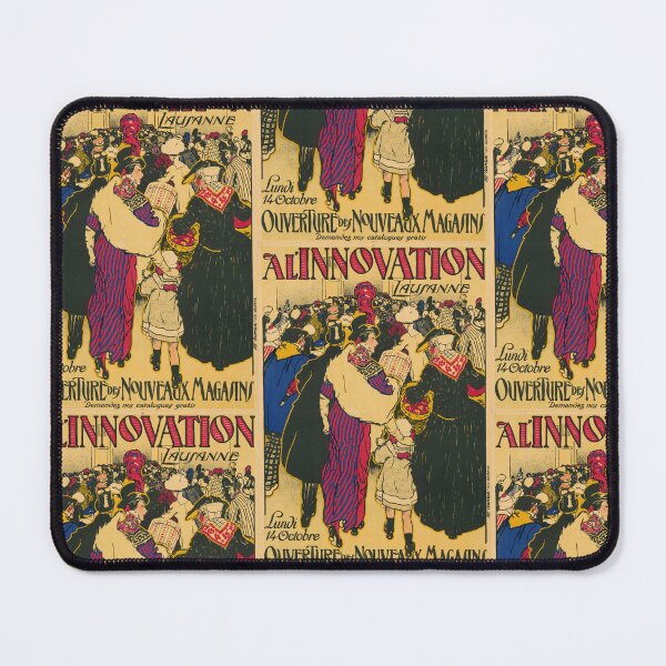 Item preview, Vintage Art Nouveau Poster | À l'Innovation Lausanne | Historic Department Store Opening | Bold Colors & Elegant Design designed and sold by artofuniverse.