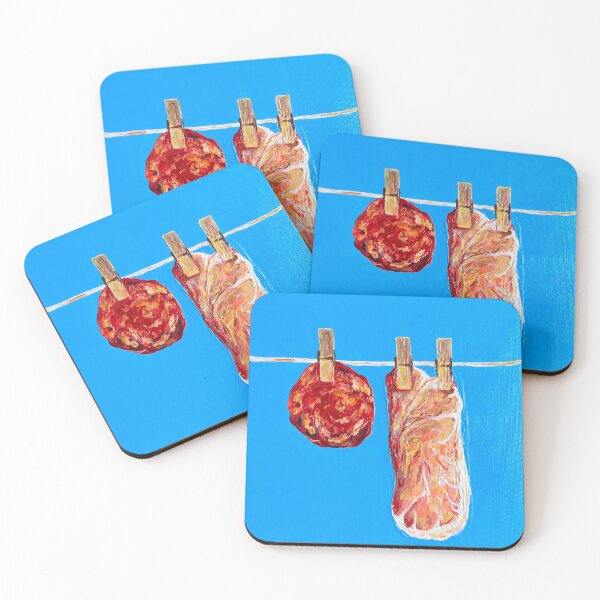 Item preview, Hanging Bacon and Sausage – Funny Meat Design designed and sold by valyaart.