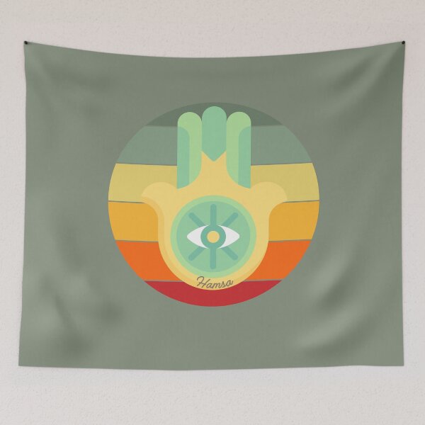 Item preview, Solar Hamsa Hand – Positive Energy and Retro Protection designed and sold by JuanaDesigns.