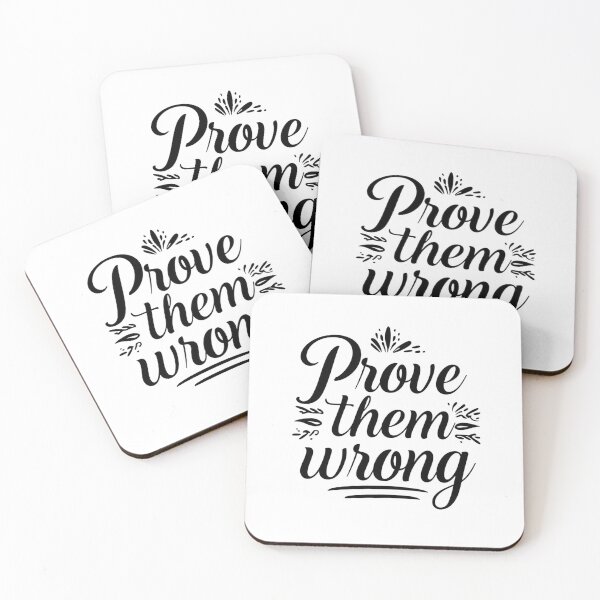 Item preview, Strong, centered black and white SVG “Prove them wrong”, athletic motivation for gym tees, posters, locker decals; scalable vector designed and sold by AlwaysHome.