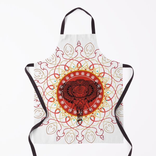 Item preview, Vibrant Red Elephant Mandala Art - Bohemian Hindu Spirit Animal Design designed and sold by VibranPalette.